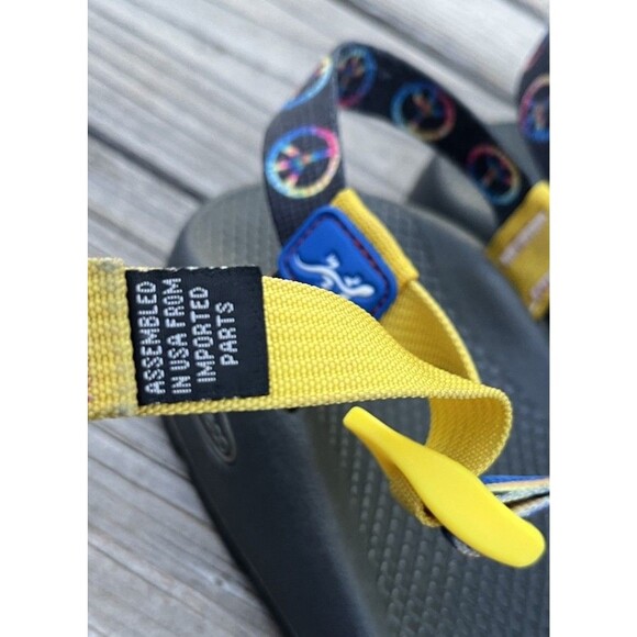 Chaco ZX/2 Men’s 9 Sport Sandals Stripe Peace Sign Blue/Yellow main image 10